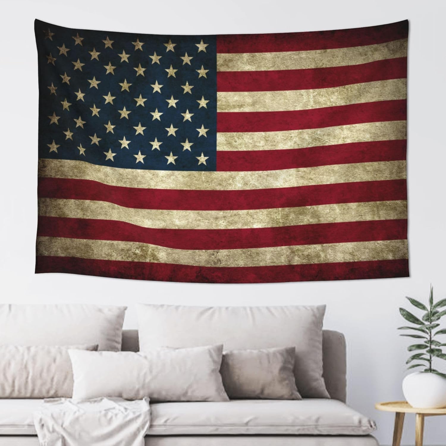 Juhiopoi Retro American Flag Wall Tapestry 75x100 чёрный