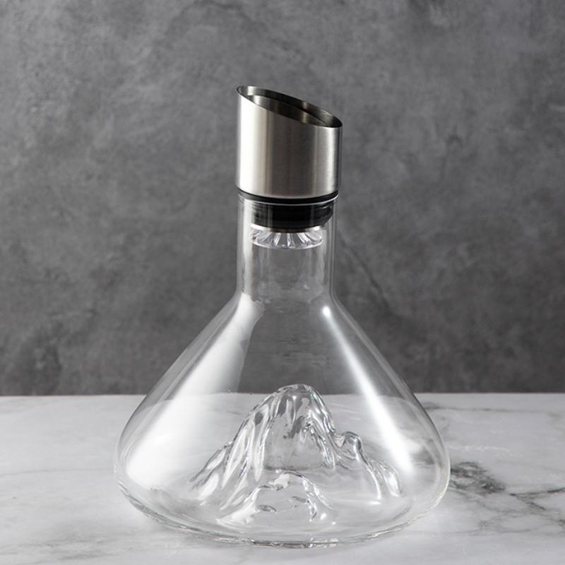 1600ml Transparent Snow Mountain Red Wine Pot Creative Design Iceberg Wine Decanter Set European Whiskey Decanter Party Wine Pot