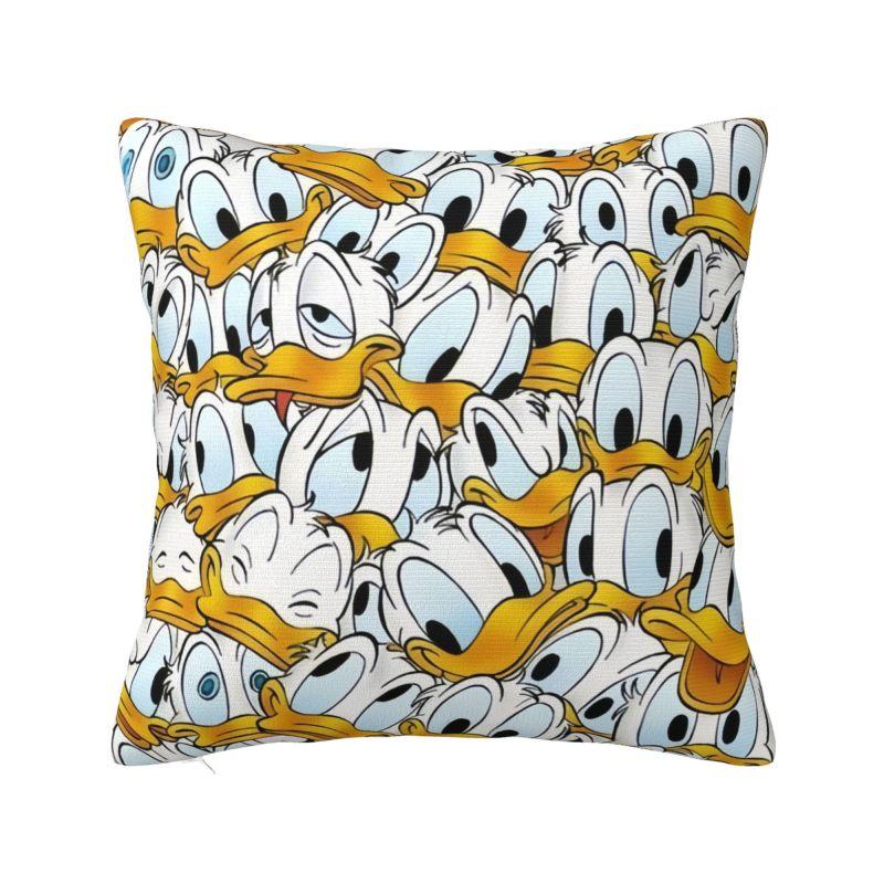 

Custom Disney Donald Duck Anime Cushion Cover Kawaii Cartoon Velvet Nordic Pillow Case Decor Home 12x12Inch