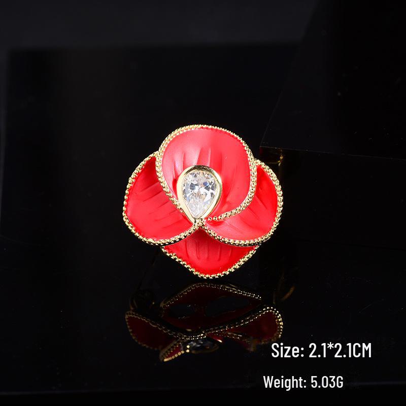 Broșă Elegantă cu Zircon Micro-Incrustat: Accesoriu de bijuterie la modă, potrivit pentru orice ținută, pentru vară