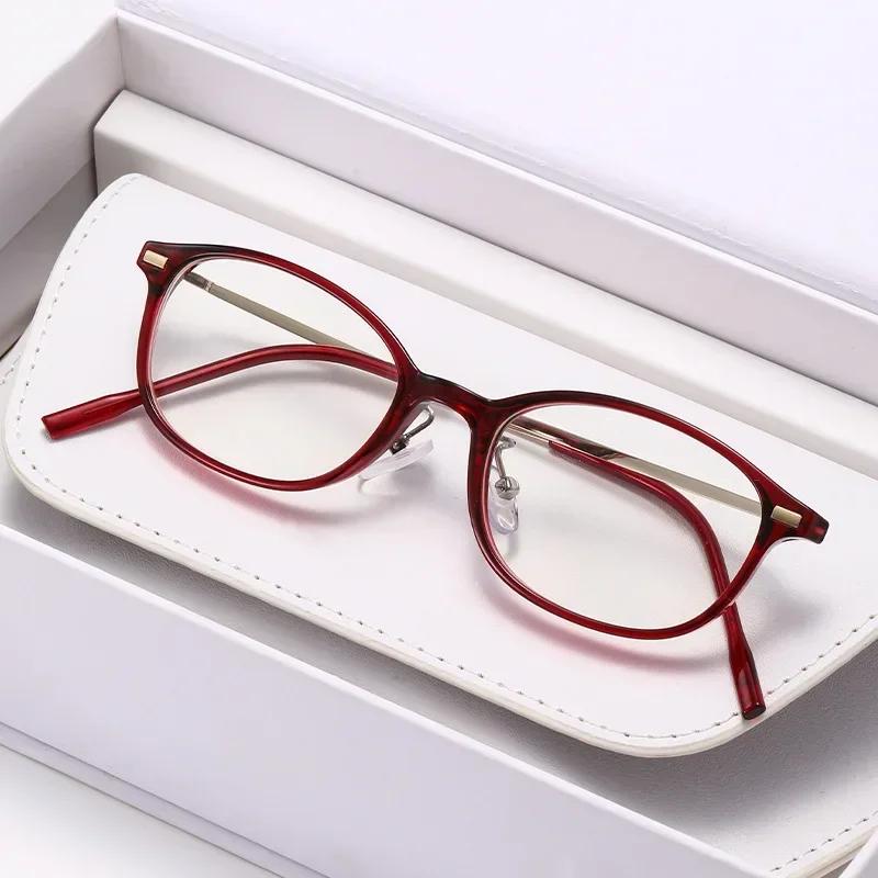

New Fashion Round Frame Women S Presbyopia Glasses Ultra Light Neutral Retro Hd Personalized Comfortable Anti Blue Light Glasses 0