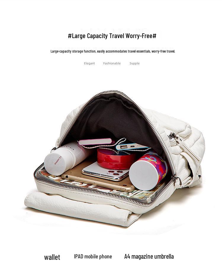 Women's 2025 Fashion Soft Leather Backpack - Versatile, Spacious, Casual & Stylish