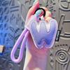 Creative Exquisite 26 English Letter Keychain Pu Leather Bag Hanging Charms Alphabet Keyring Ornaments Lucky Pendant Couple Gift