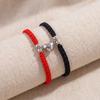 2Pcs/Set Magnetic Couple Bracelets for Lover Friendship Jewelry Pinky Promise Card Matching Braided Rope Bangle Gift Accessories