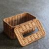 Rectangular Imitation Rattan Tissue Box Plastic Carton Container Durable Napkin Holder  Home