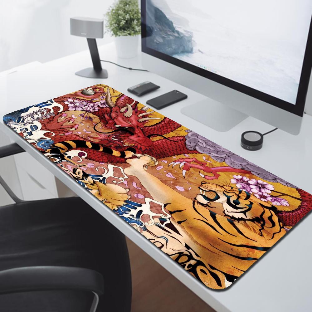 Tiger Mousepad Nonslip HD Print Large Size xmm Desk Mat Keyboard Pad Rubber Carpet Computer Rug Gamer Mousepads For PC