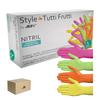 Nitrile Gloves Colorful Ampri Style Tutti Frutti 96 Pieces Carton 10 Pack