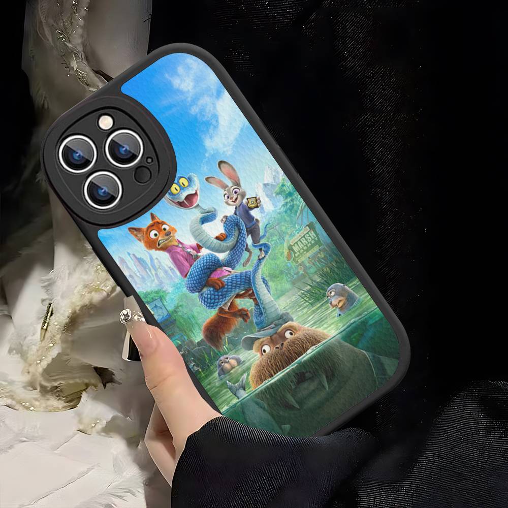

Z-ZootopiaS 2 1 Movie PU Leather Phone Case For IPhone 16 15 14 13 12 11 Pro Max Plus Back Fundas iphone 11