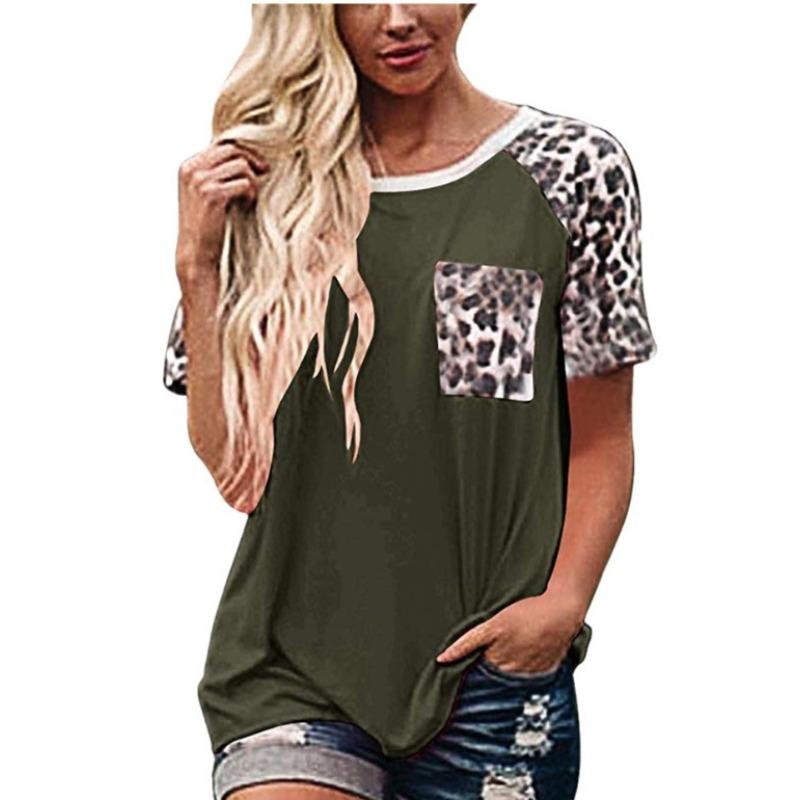 JPNTKY Women's Fashion Casual Short Sleeve O-Neck Blouses & Shirts