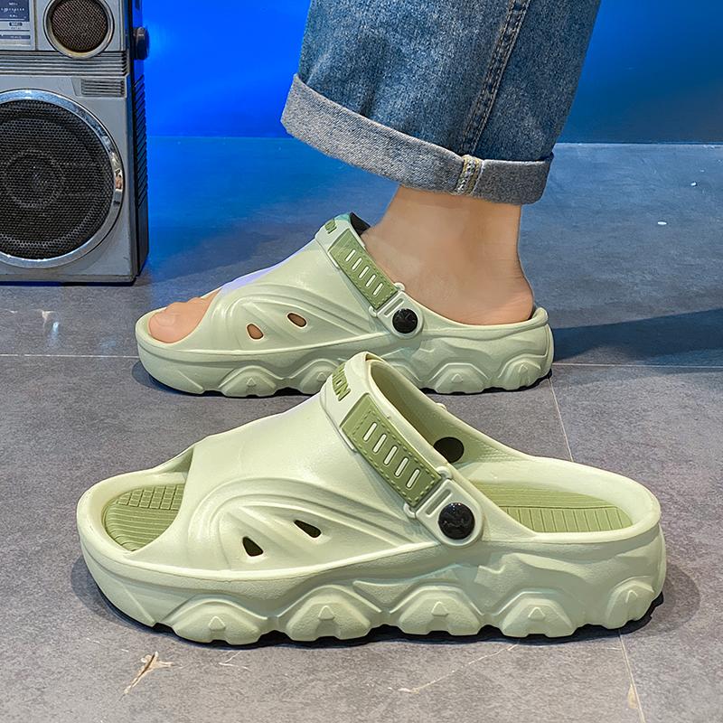 New men's sandals big size thick-soled lightweight slippers men's fashionable casual sports sandals breathable beach shoes men