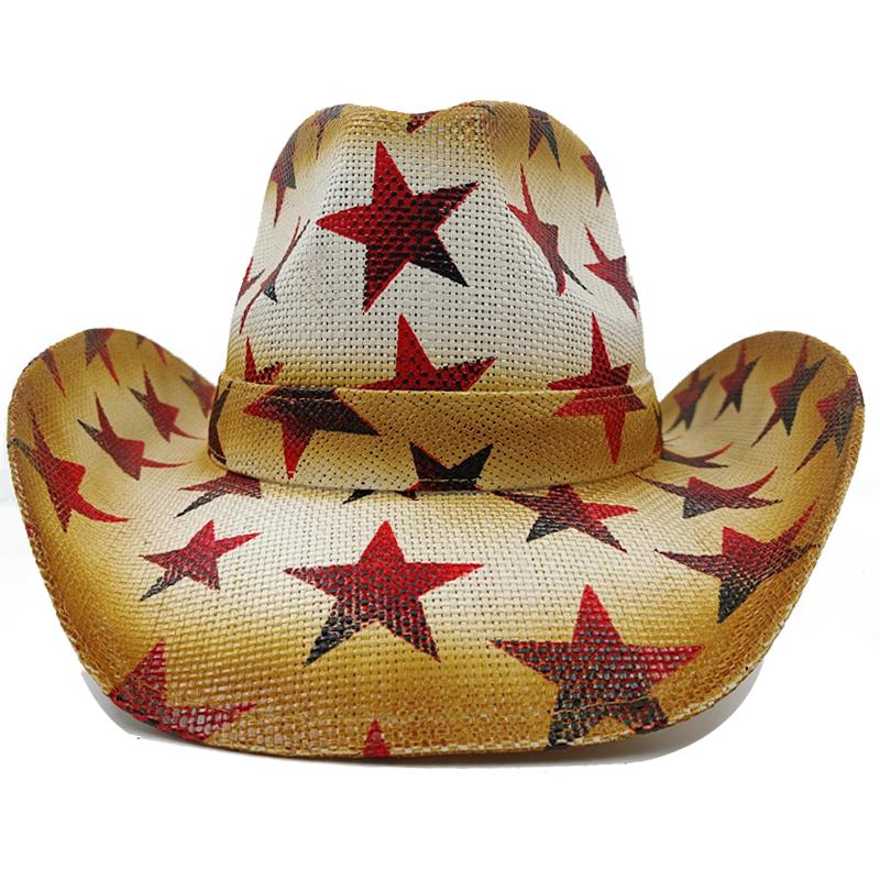 Thickened summer cowboy hat sun hat black summer thickened sun hat cowboy straw hat men and women beach hat