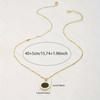 Vintage Roman Numeral Black Dial Pendant Necklace for Women New Trend Girls Clavicle Chain Jewelry Gifts