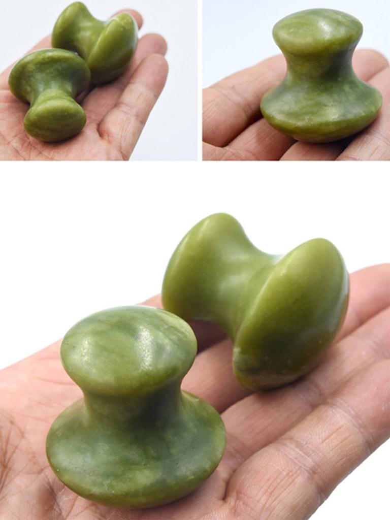 1 Pcs Natural Green Quartz Stone Massager Facial Roller Beauty Mushroom Shape Massage Eye Neck Care Slimming Health Beauty Tools