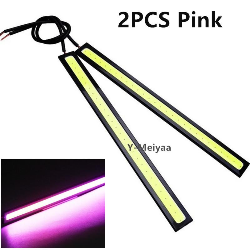 2PCS Universal 12V Ultra Thin Bright LED Car COB Daytime Running Lights SuperBright Low Cosumption Auto DRL Fog Driving Lamp