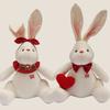 Adorable Rabbit Plush Dolls Couple Wedding Decorative Cushions For New Home Gifts