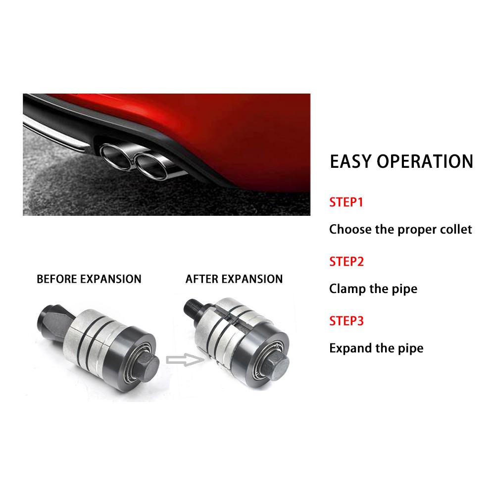 Hydraulic Exhaust Pipe Expander Tool Kit 1-5/8 to 4-1/4 Inches Tail Pipe Spreader Exhaust Pipe Tube Stretcher Expanding Tool