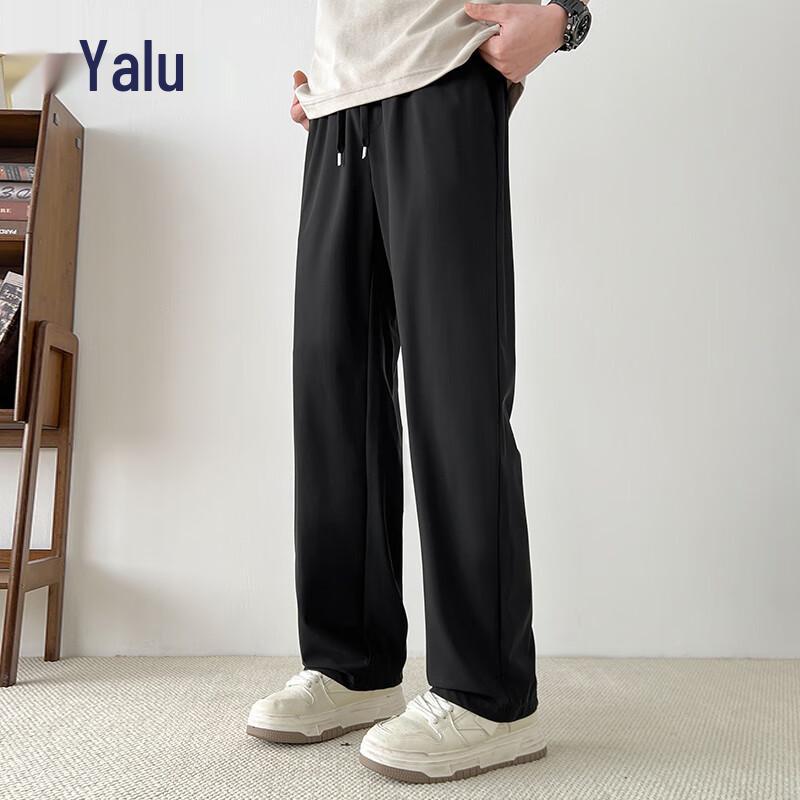 

Yalu Men s Ice Silk Sun Protection Casual Straight Leg Pants M