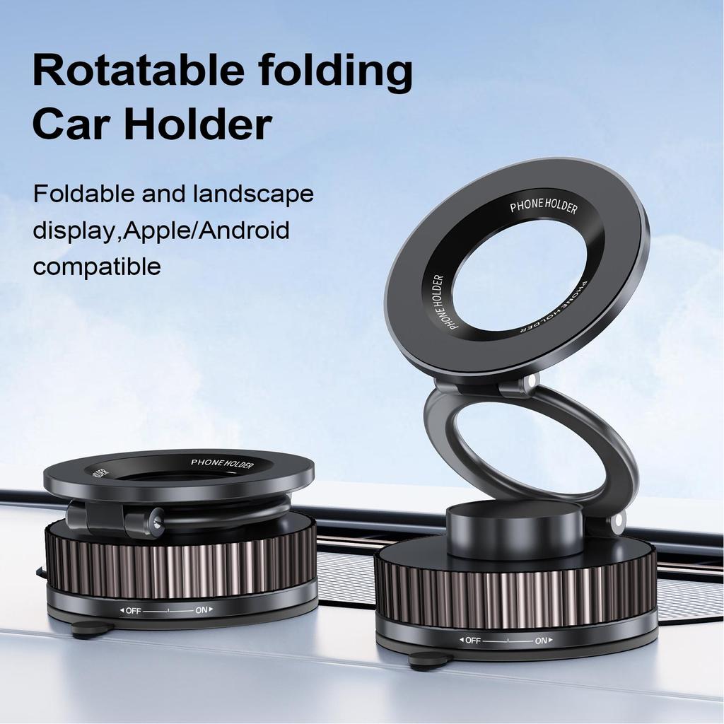 Suction Cup Phone Mount 360 Degree Rotatable Cell Phone Car Mount Foldable Suction Cup Smartphone Bracket For Dashboard Vent