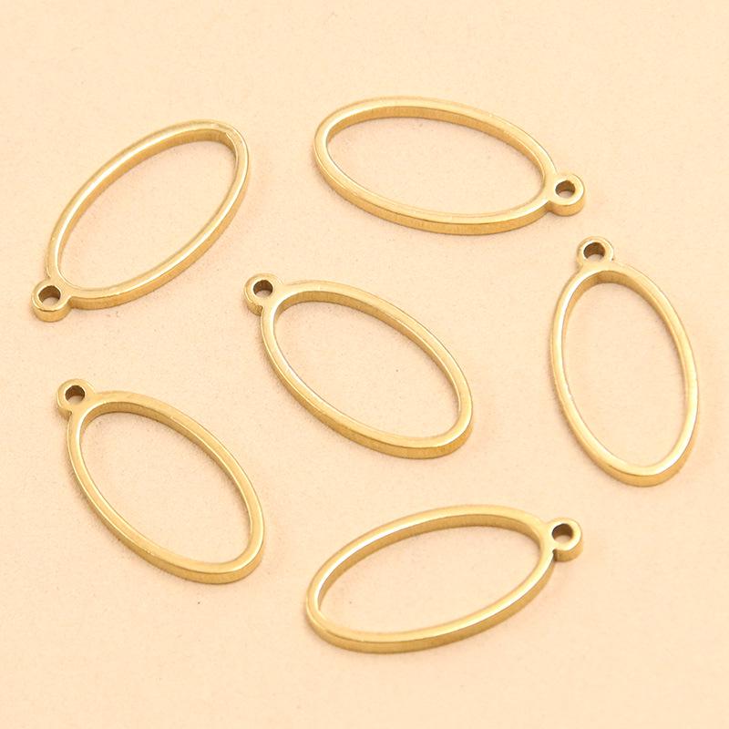Stainless Steel Geometric Charm Molds: 10 Models & 2 Colors - Pentagram, Rhombus, Circle, Water Drop, Moon Pendants