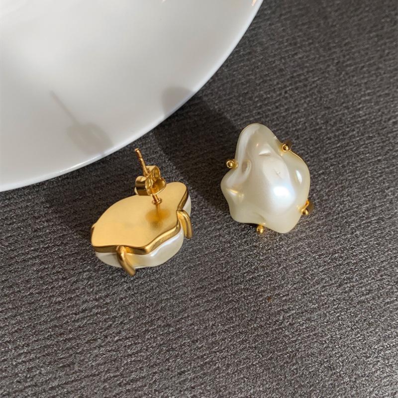 Trendy Vintage Contrast Geometric Square Earring Women Classic Light Luxury   Earrings Fashion Female Jewelry Party Gift