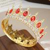 Women Crown Tiara Shiny Rhinestones Inlaid Queen Bridesmaids Crown Accessory for Wedding Halloween Birthday