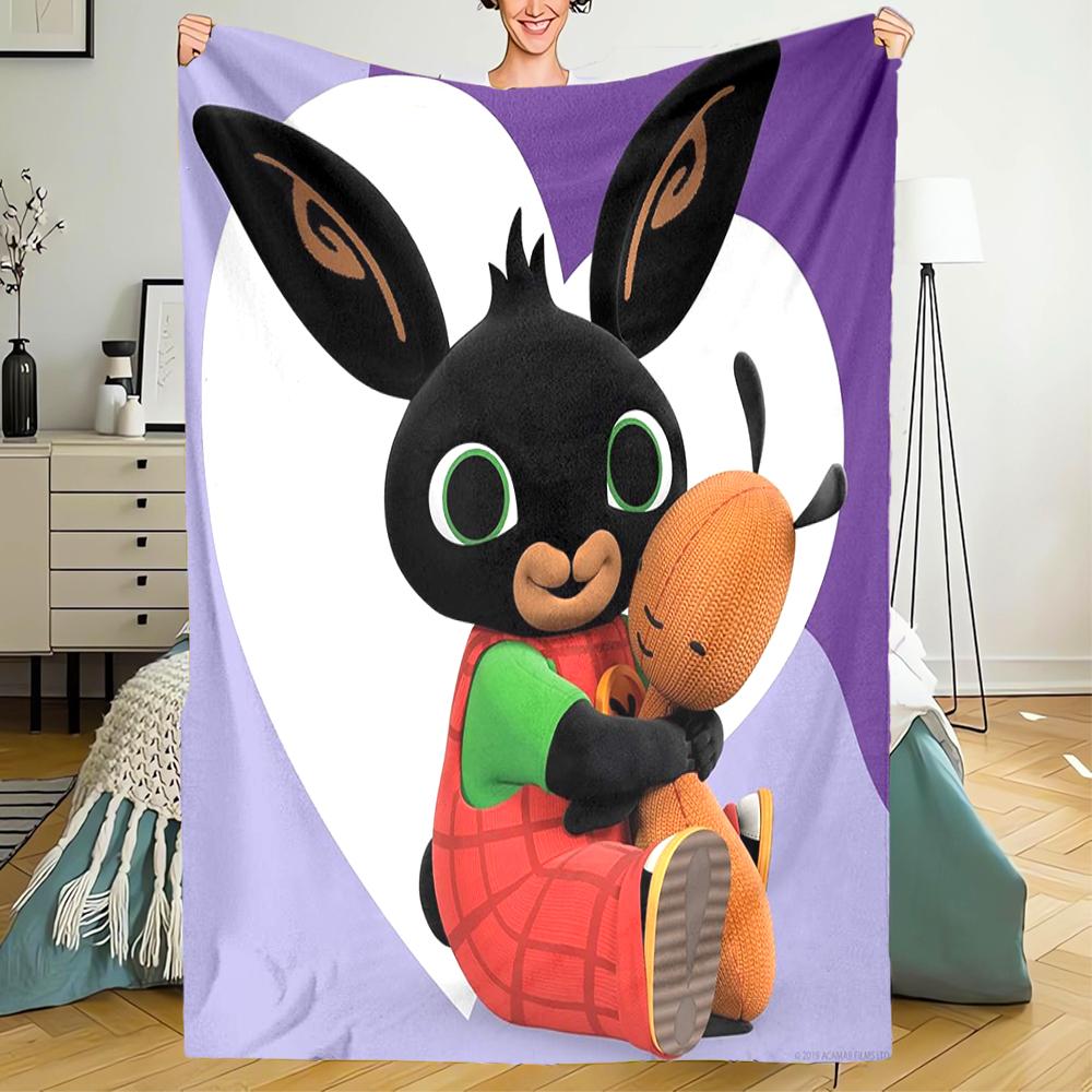 Bing Theme Printed Blanket - Perfect for Couch, Bed, Travel & Outdoor Use | Machine Washable, Cozy & Durable.