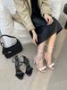 fashion 2024 New Arrivals Fashion Women Sandals Open Toe Dress Shoes Thin High Heels Ankle Strap Cross Sandals Stiletto Party Pumps 41