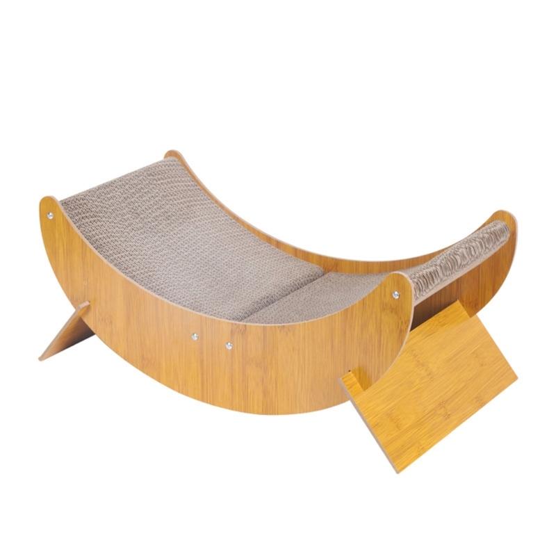 Holzkratzbaum Kratzkratzer Abnehmbares Bett 3 in 1 Kratzbaum für Katzen Training Krallen schleifen Kratzbrett