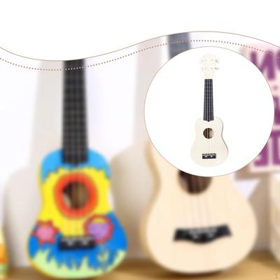 Zestaw do samodzielnego budowania ukulele Gitara Rękodzieło Drewno dla Dzieci Niepomalowany 21 cali Artykuły