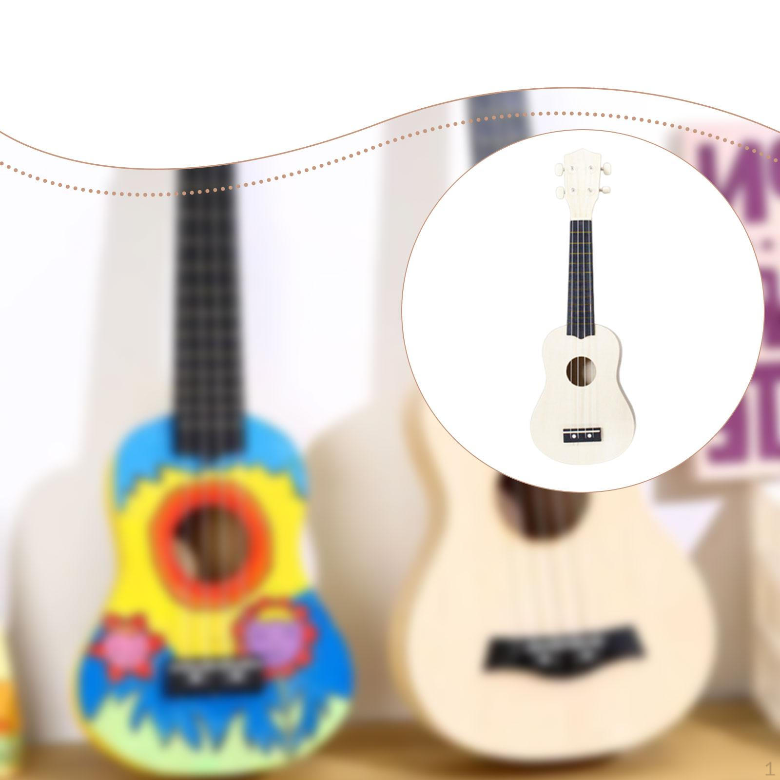 

DIY Ukulele Kit Guitar Build Handicraft Wood for Children Unfinished 21 inch Supplies