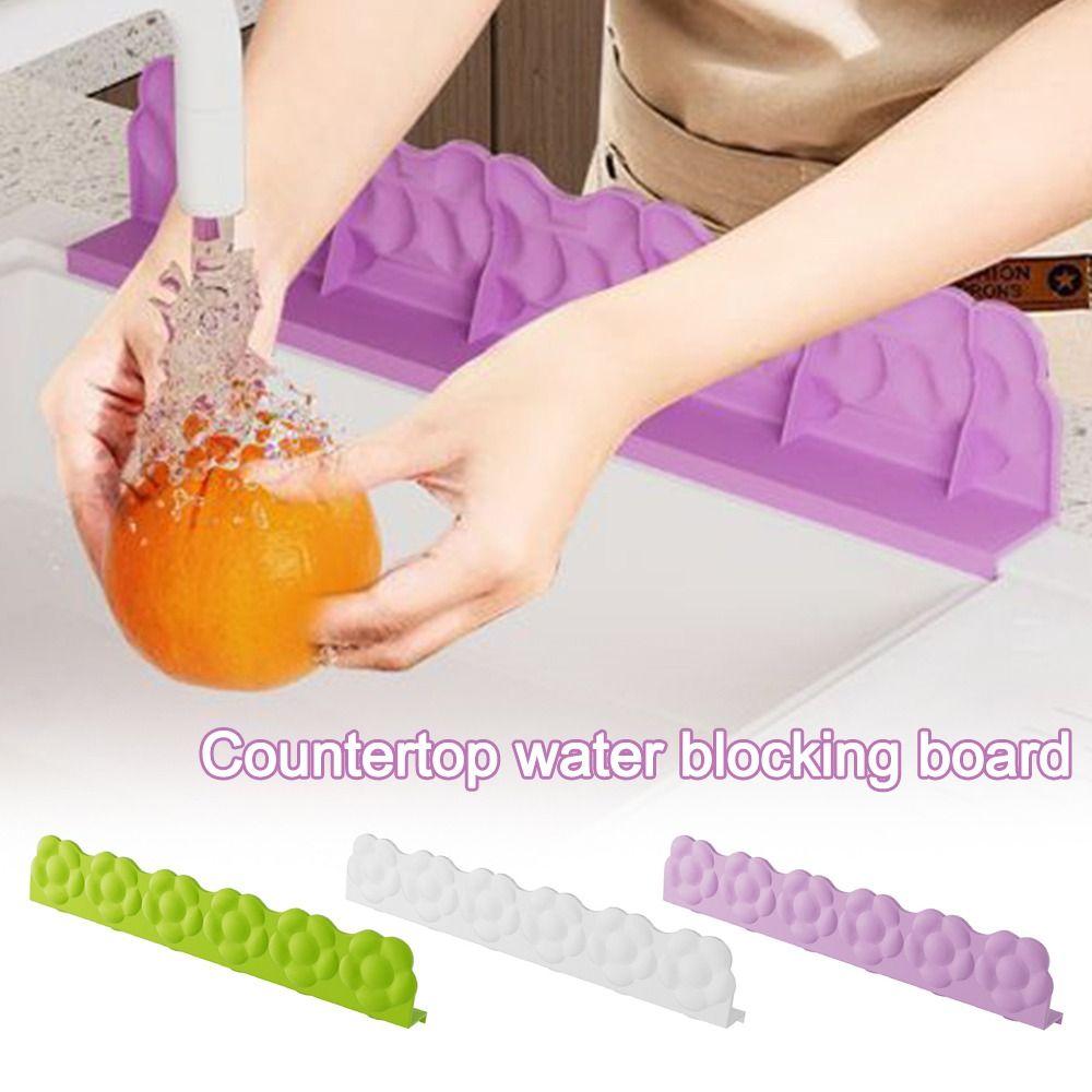 Plum Blossom Sink Backsplash Sink Water Barrier Strip Washbasin Partition Kitchen Splash Guard