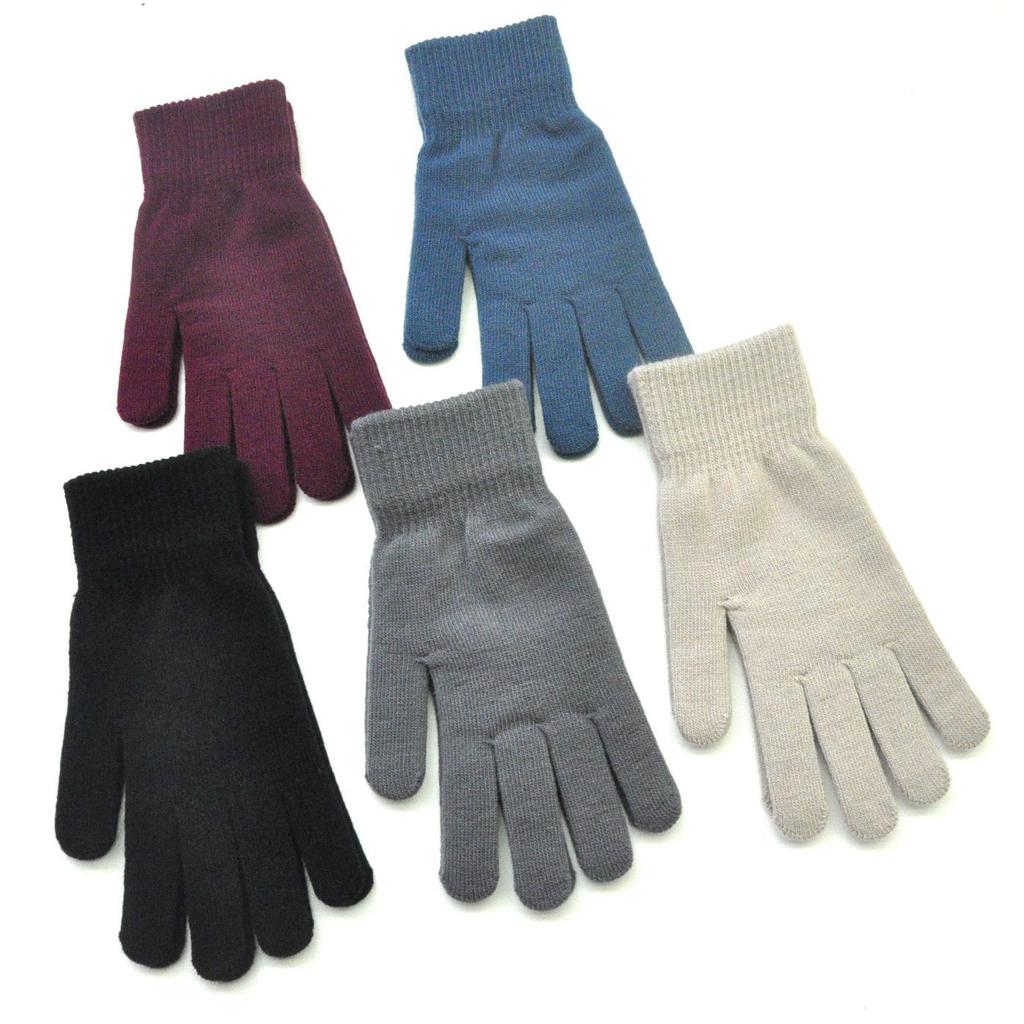 Size XL New Winter Thickened Warm Gloves For Men Women Students Solid Knitted Plush Mittens Outdoor Sports Cycling Skiing Gloves
