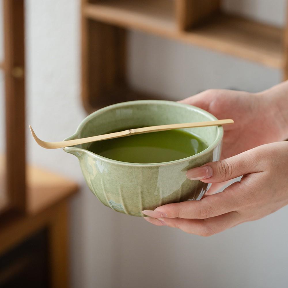 Ceramic Matcha Tea Ceremony Set with Whisk & Holder