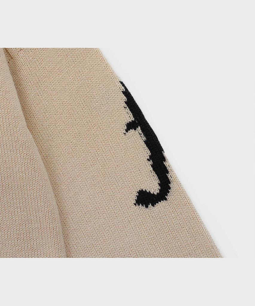 FFEFF STUDIO F Logo Round Wool Pullover (Cream Beige)