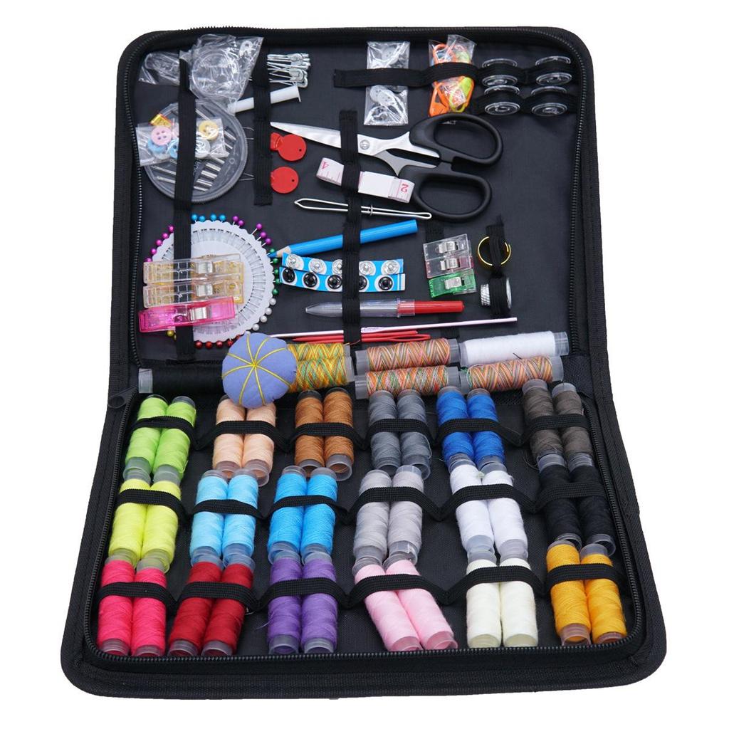 Vysoce kvalitní přenosná sada jehly a nitě: Praktická šicí krabička s mini rodinnými nástroji