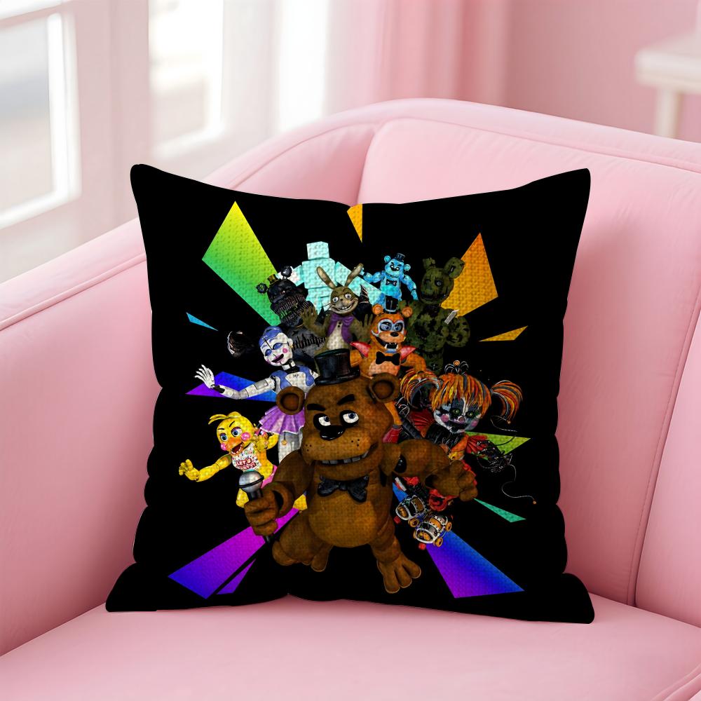 FFive Nights At Freddys Cushion Cover Natural Linen Pillow Case DoubleSided Print Decorative Sofa Pillowcase Home Decor Gift