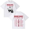 Rapper Bruno Mars Romantic Tour 2026 Grafiche Magliette Uomo Donna Vintage Magliette a Maniche Corte Cotone Ampia Hiphop Girocollo Magliette