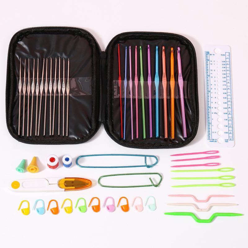 22-Piece Crochet Hook Set: Handmade DIY Sweater Knitting Kit