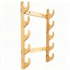 Wooden Sword Display Shelf With Multilevel Wall Mount For Collectors And Home Decor
