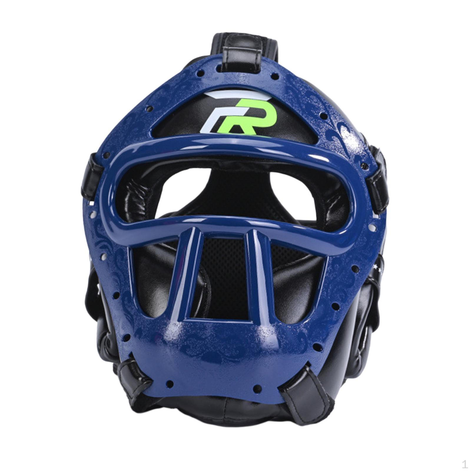 

Боксерский головной убор, защитный шлем, дышащий шлем унисекс, полная защита лба и ушей S