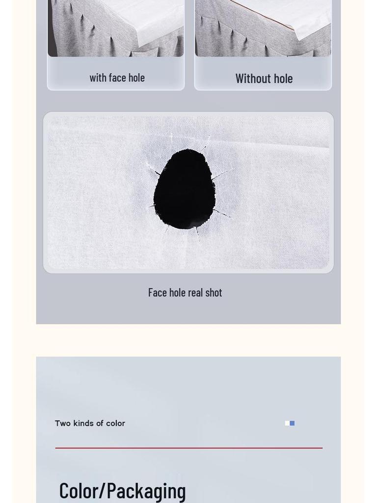 Waterproof, Oil-Proof Disposable Beauty Salon Bed Sheets with Hole - 100 Breathable Isolation Pads.