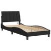 VidaXL Bed Frames with LED Lights, Upholstered Bed with Slat Base, Single Bed, Adult Bed, Modern, Black 80x200 Cm 3213747