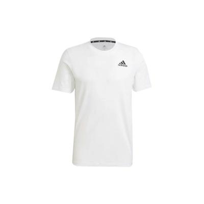 Einfarbiges Logo Sport Kurzarm T-Shirt Herren Oberteile Weiß GR0517