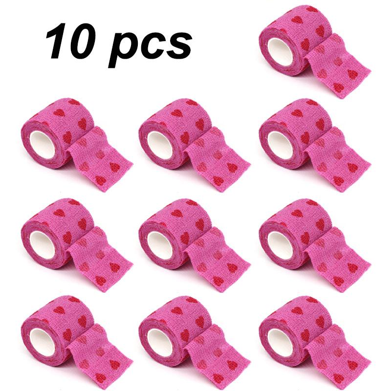 10 Rolls Self Adhesive Elastic Sports Bandage Wrap for Joints Limbs Pet Protection Athletic Injury Tape Compression Strap