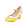 Size 32-48 Girls High Heel Lolita Shoes Woman Patent Leather Cute Bow Mary Jane Pumps Bride Wedding Party Shoes Red Pink Black