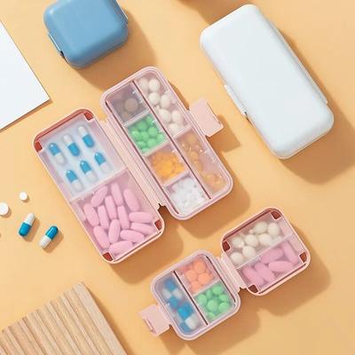 5/8 Grids Organizer Container for Tablets Travel Pill Box with Seal Ring Sealed Organizer Container Portable Medicines Pill Case