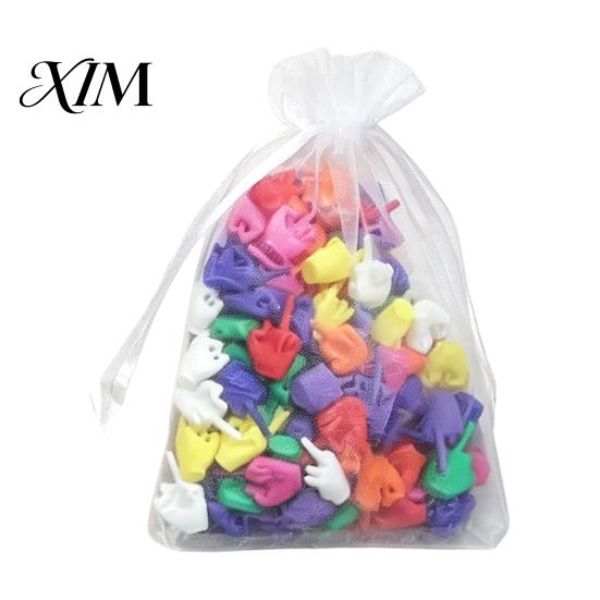 Middle Finger Desk Decoration 25/50/100Pcs 3D Printed Mini Set, Tiny Colorful for Desktop Toy Decor, Miniature Hand Gesture Figurine Gag Gift,