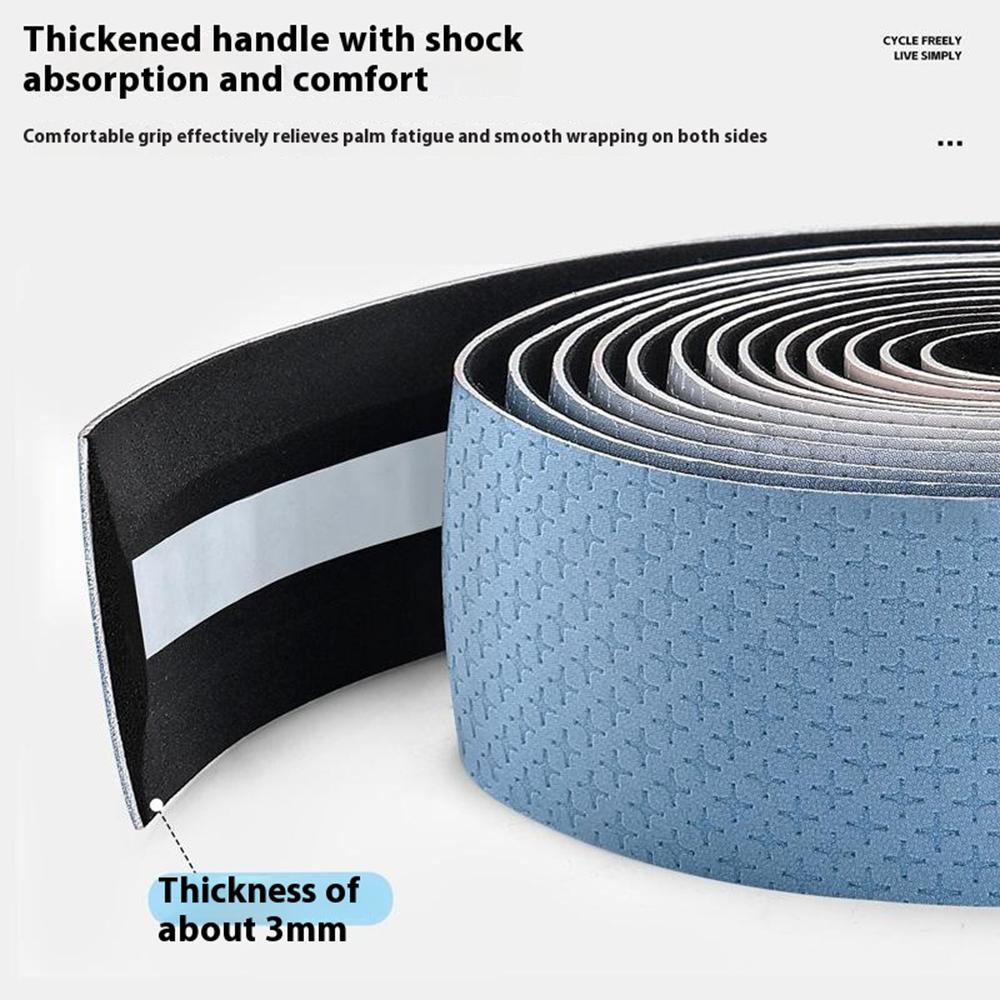 WEST BIKING YP0804082 1 Pair Road Bike Handlebar Tape Wear-Resistant Anti-Slip PU Wrapping Strap