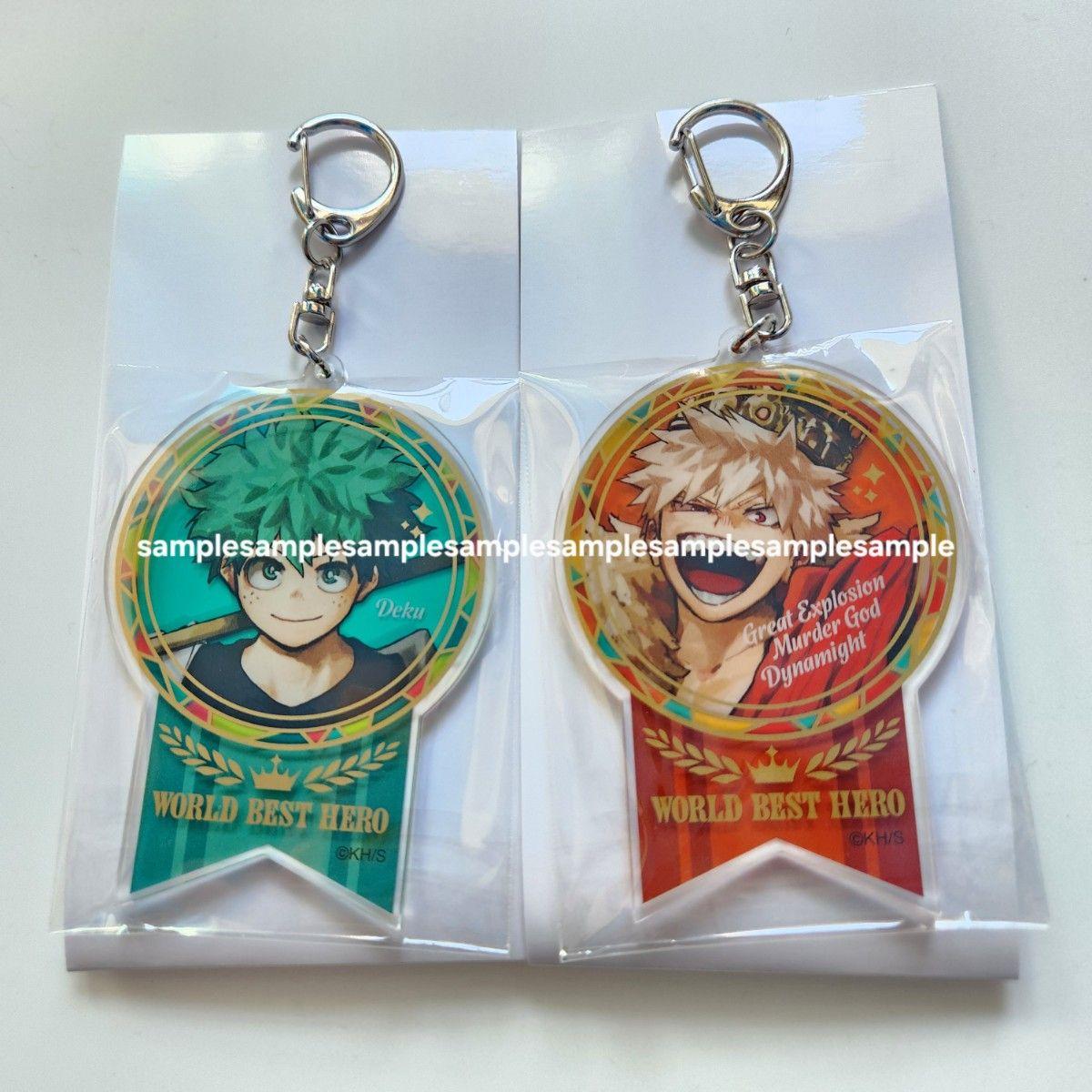 Used My Hero Academia Original Art Exhibition Acrylic Keychain Katsuki Bakugou Izuku Midoriya WORLD BEST HERO Hero Academia Ten Masters
