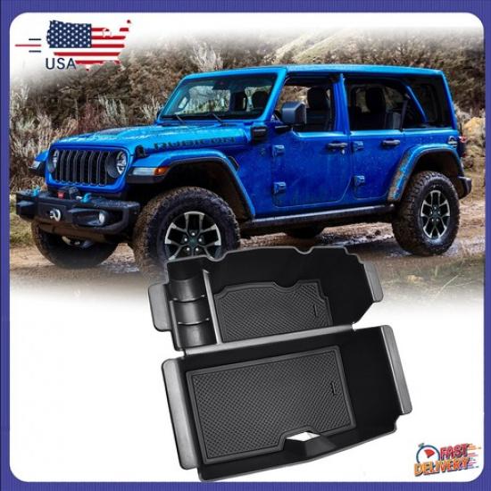 For 2018-2024 Jeep Wrangler JL JLU & -2025 Gladiator JT Armrest Storage Box